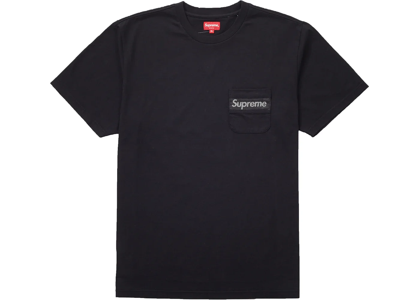 Supreme Mesh Stripe Pocket Tee Black - 1