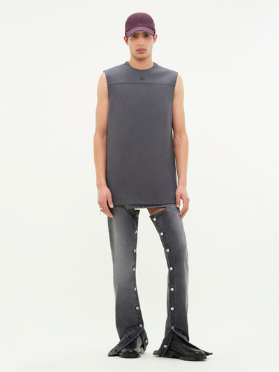 courrèges WOOL SLEEVELESS TAILORED TOP outlook