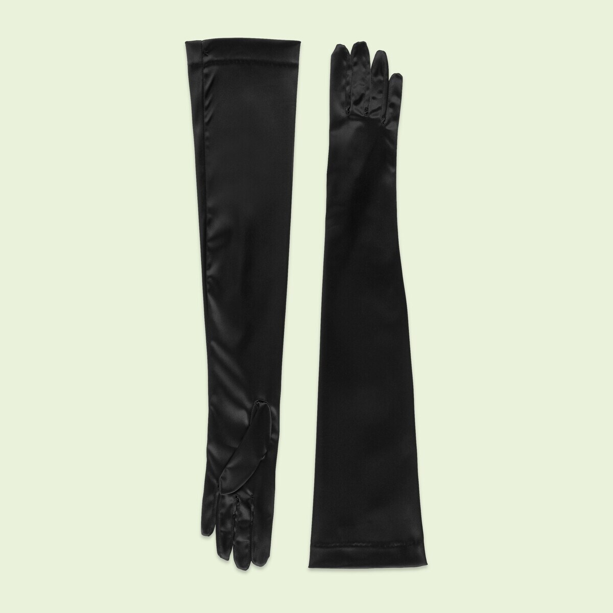 Long satin gloves - 1
