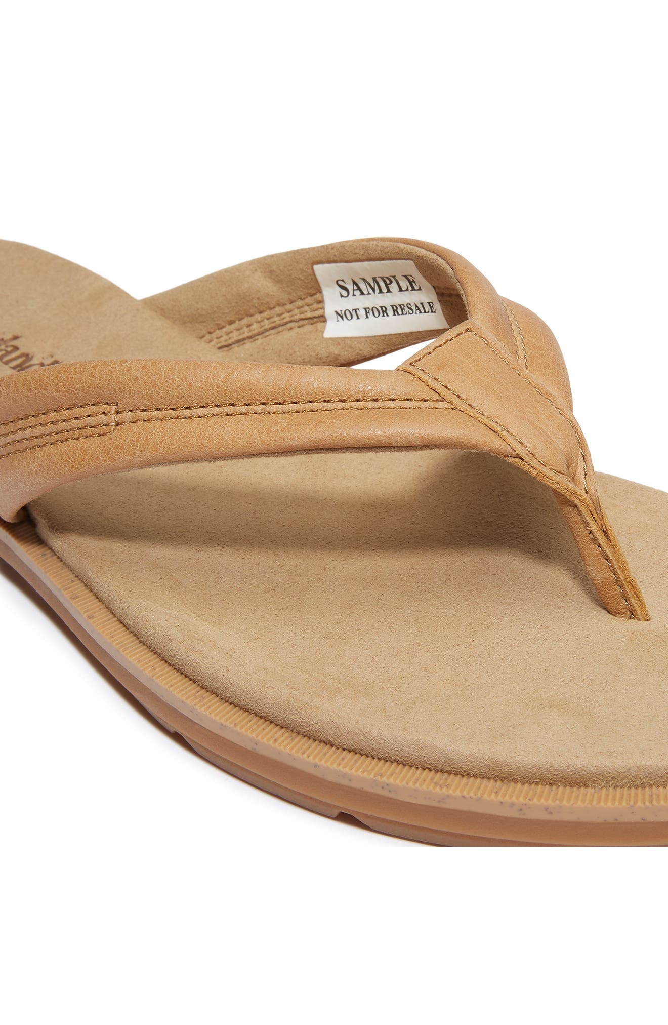 Timberland Calista Bay Flip Flop in Medium Beige Full Grain at Nordstrom - 9