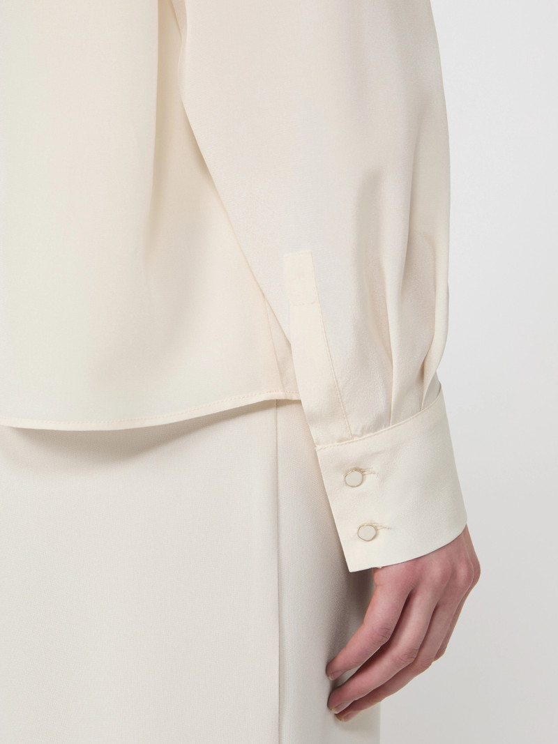 COLONO Silk blouse with bow tie - BEIGE 6