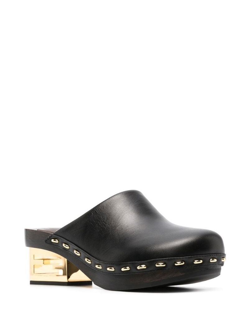 logo block-heel mules - 2