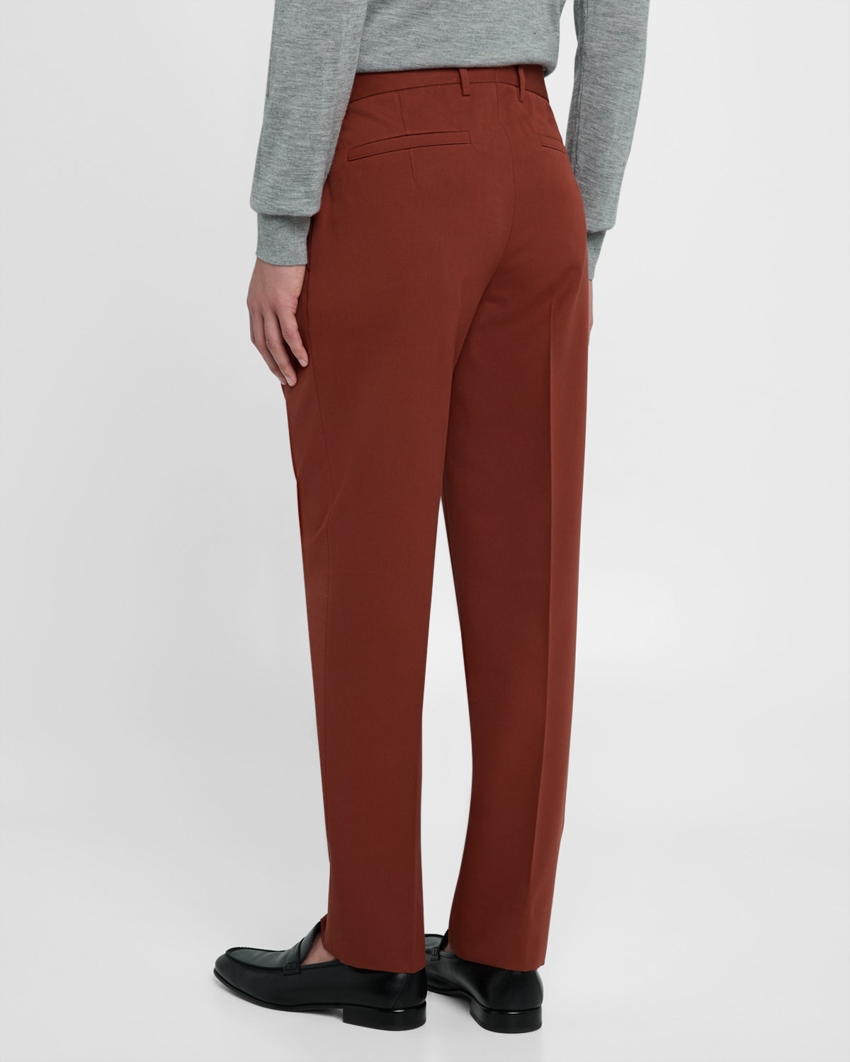 Men's Pleated Cotton-Wool Pants - 3