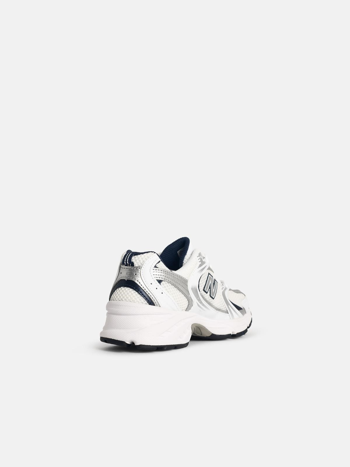 '530' WHITE FABRIC SNEAKERS - 3