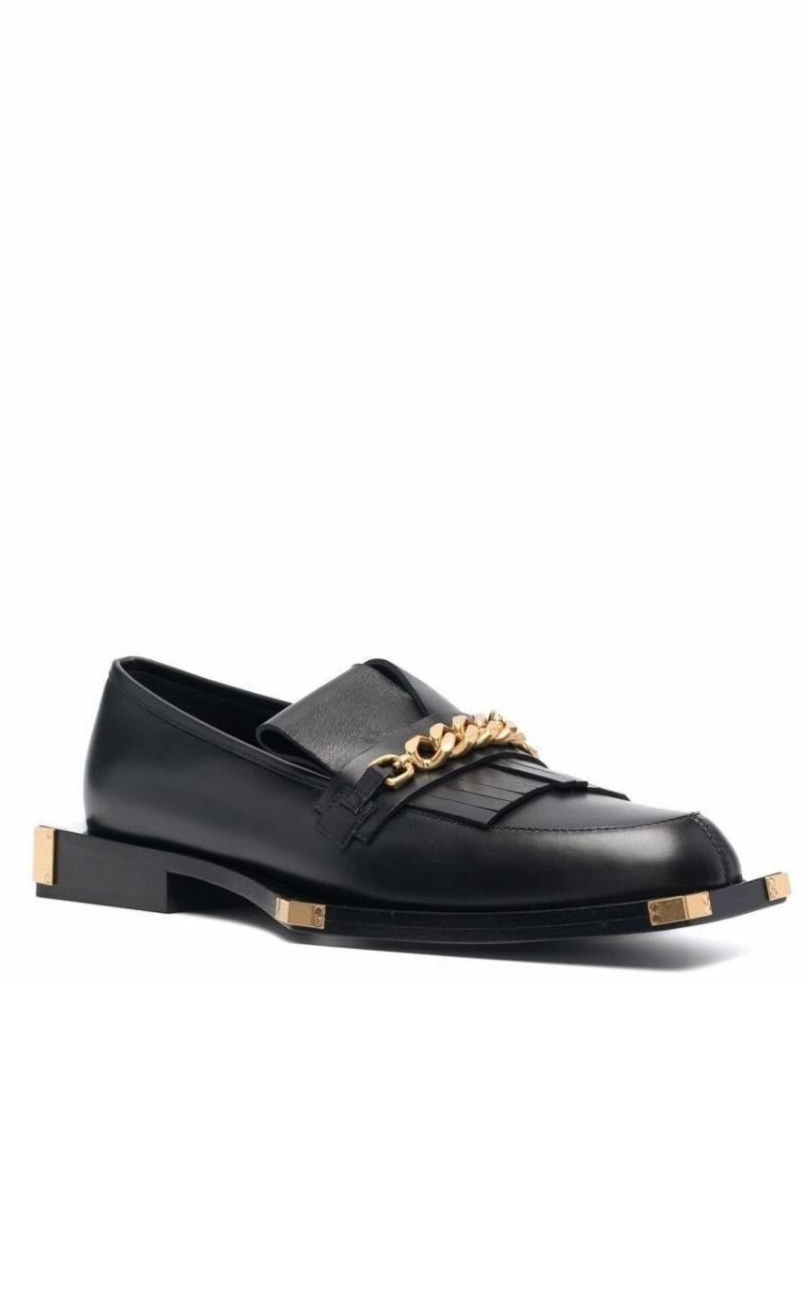 Black Tomi Leather Loafers - 5