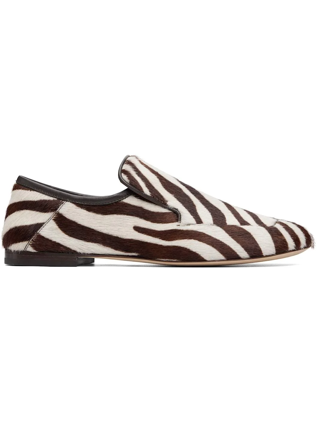 White & Brown Dakar Loafers - 1