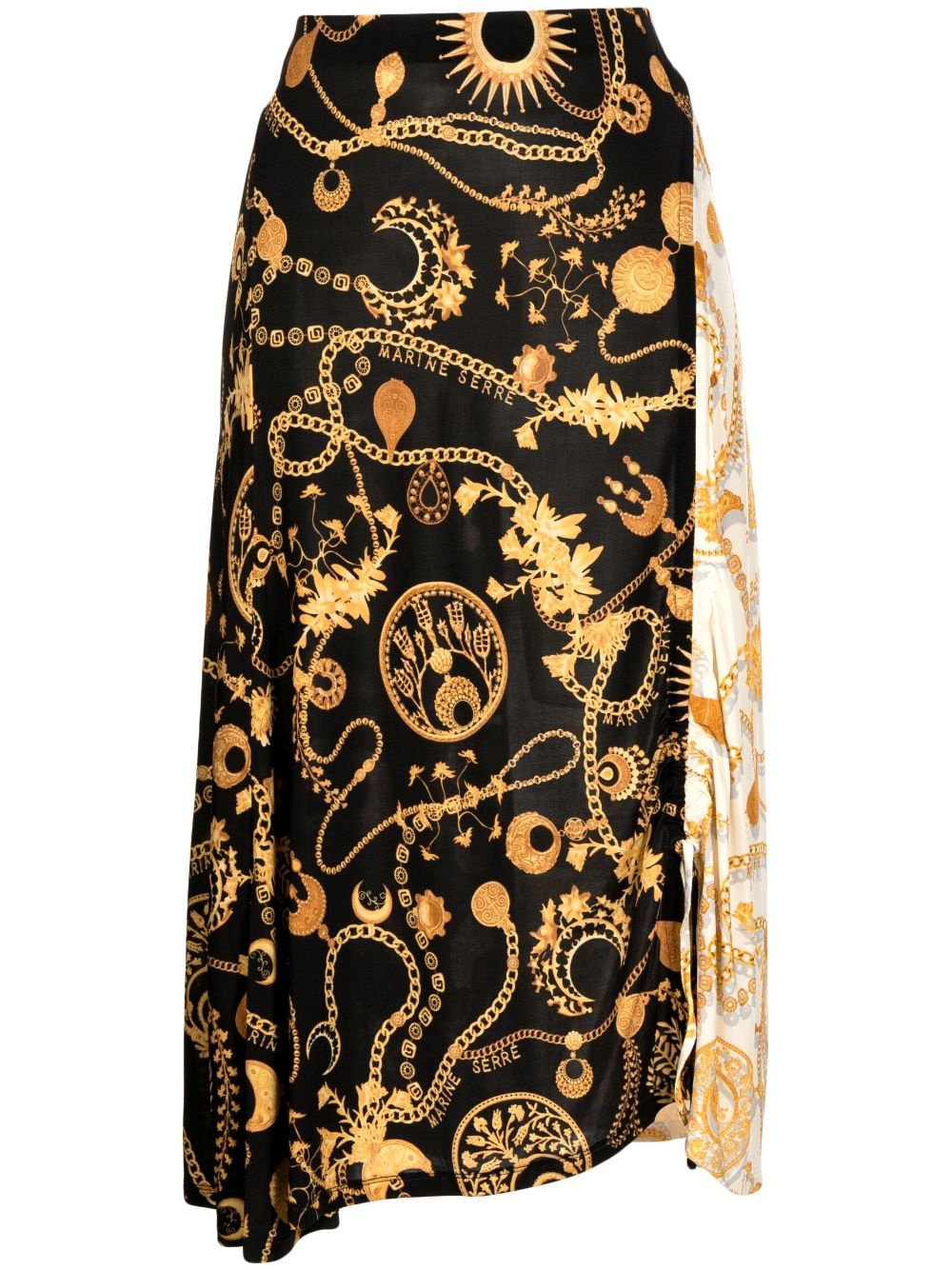 Ornament Jewellery-print midi skirt - 1