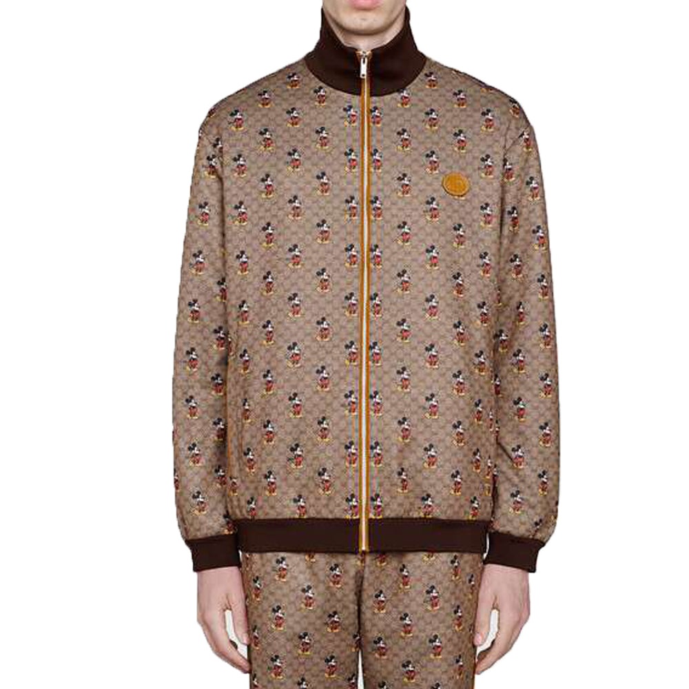 Gucci x Disney Full-Printed Mickey Pattern Long Sleeve Jacket For Men Brown 604210-XJB64-2100 - 4