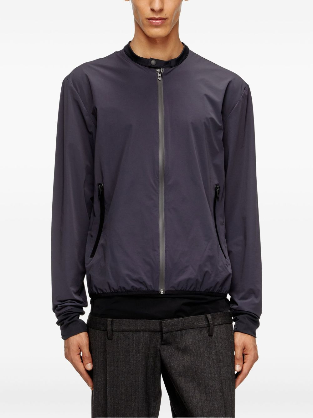 zip-fastening bomber jacket - 3