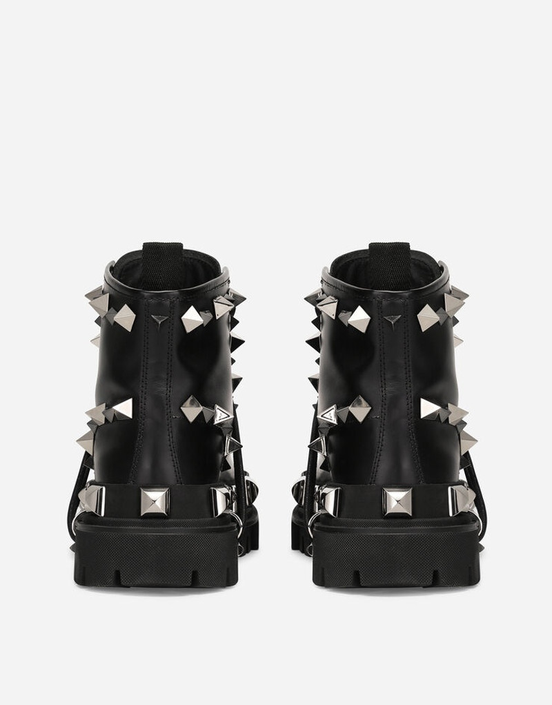 Dolce & Gabbana Studded calfskin hi-trekking ankle boots outlook