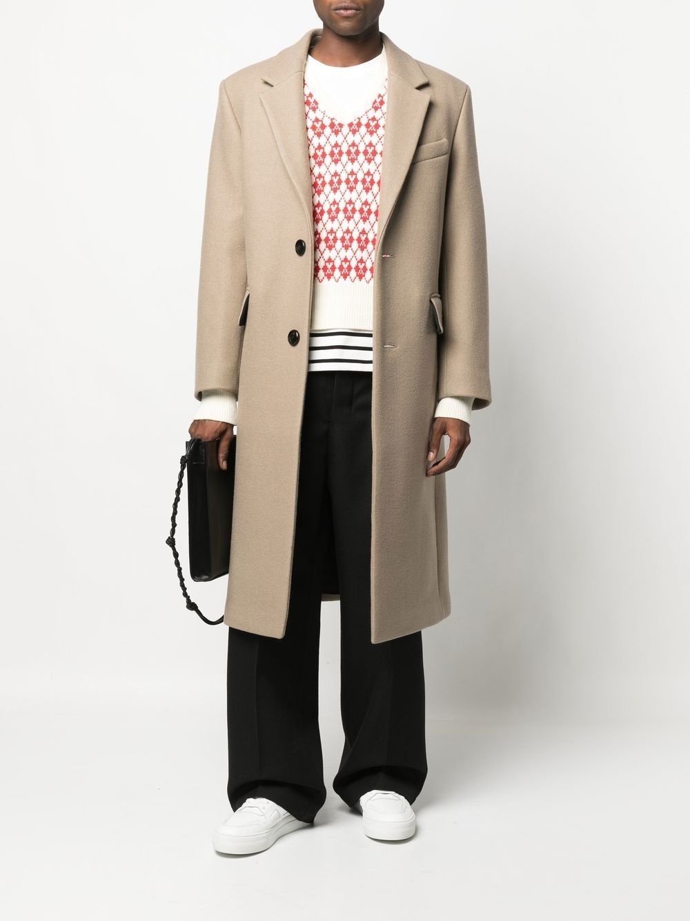 single-breasted button coat - 3