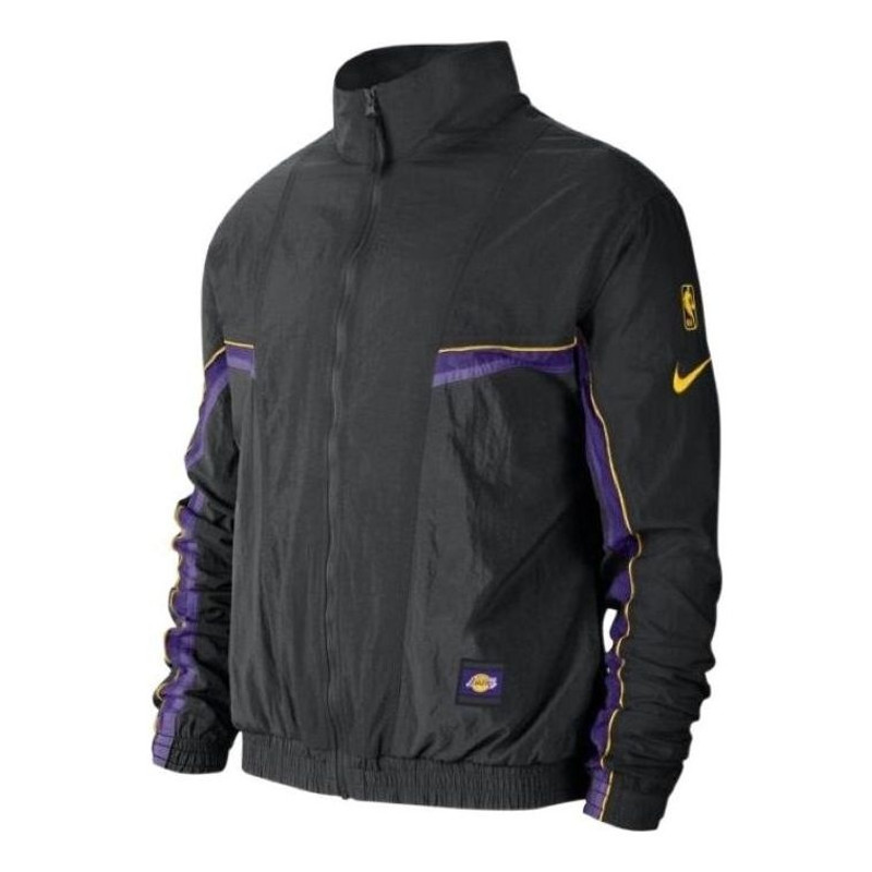 Nike NBA Logo Zipped Jacket 'Lakers Black' CJ7148-010 - 1