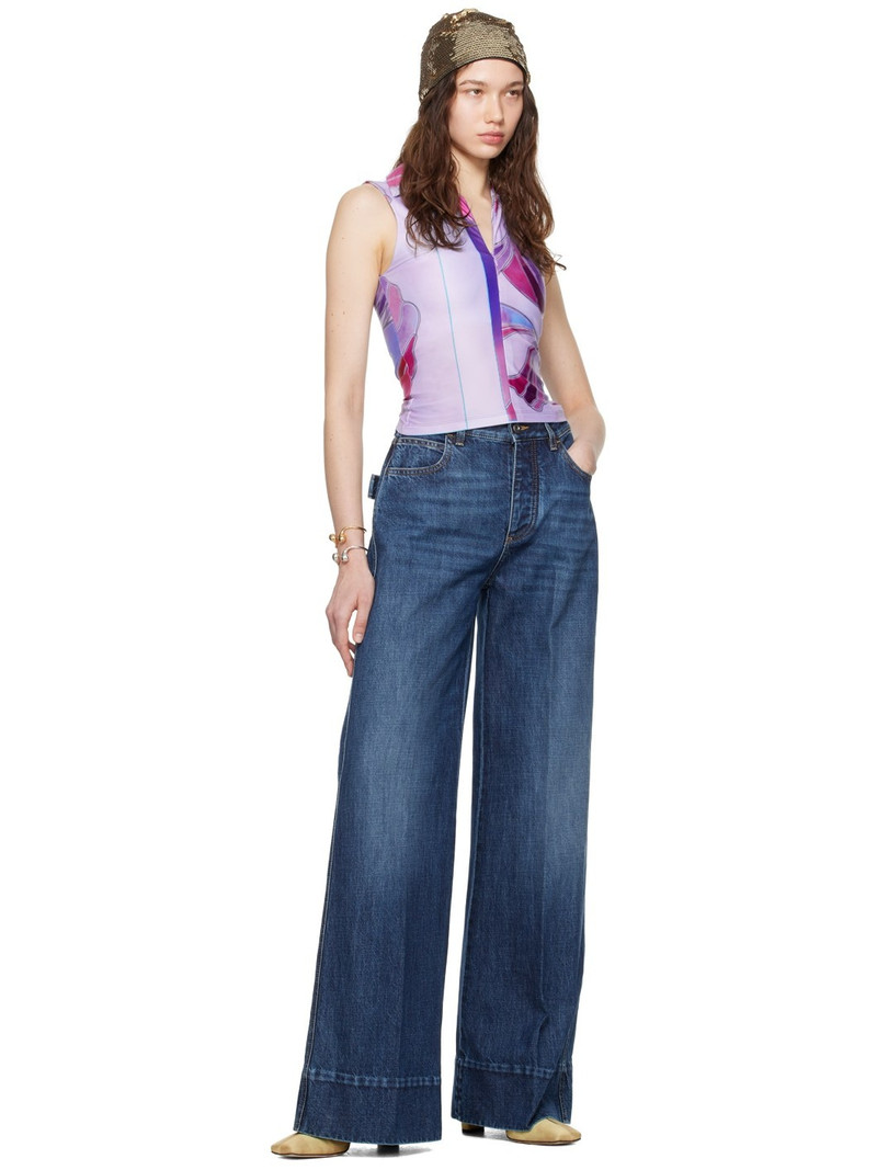 CONNER IVES Purple Printed Tank Top outlook