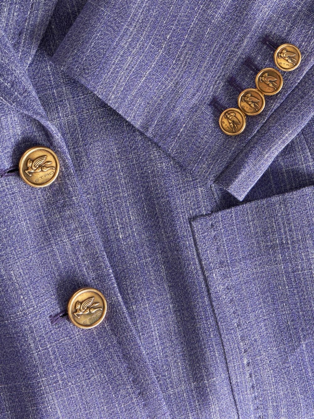 single-breasted slub blazer - 5