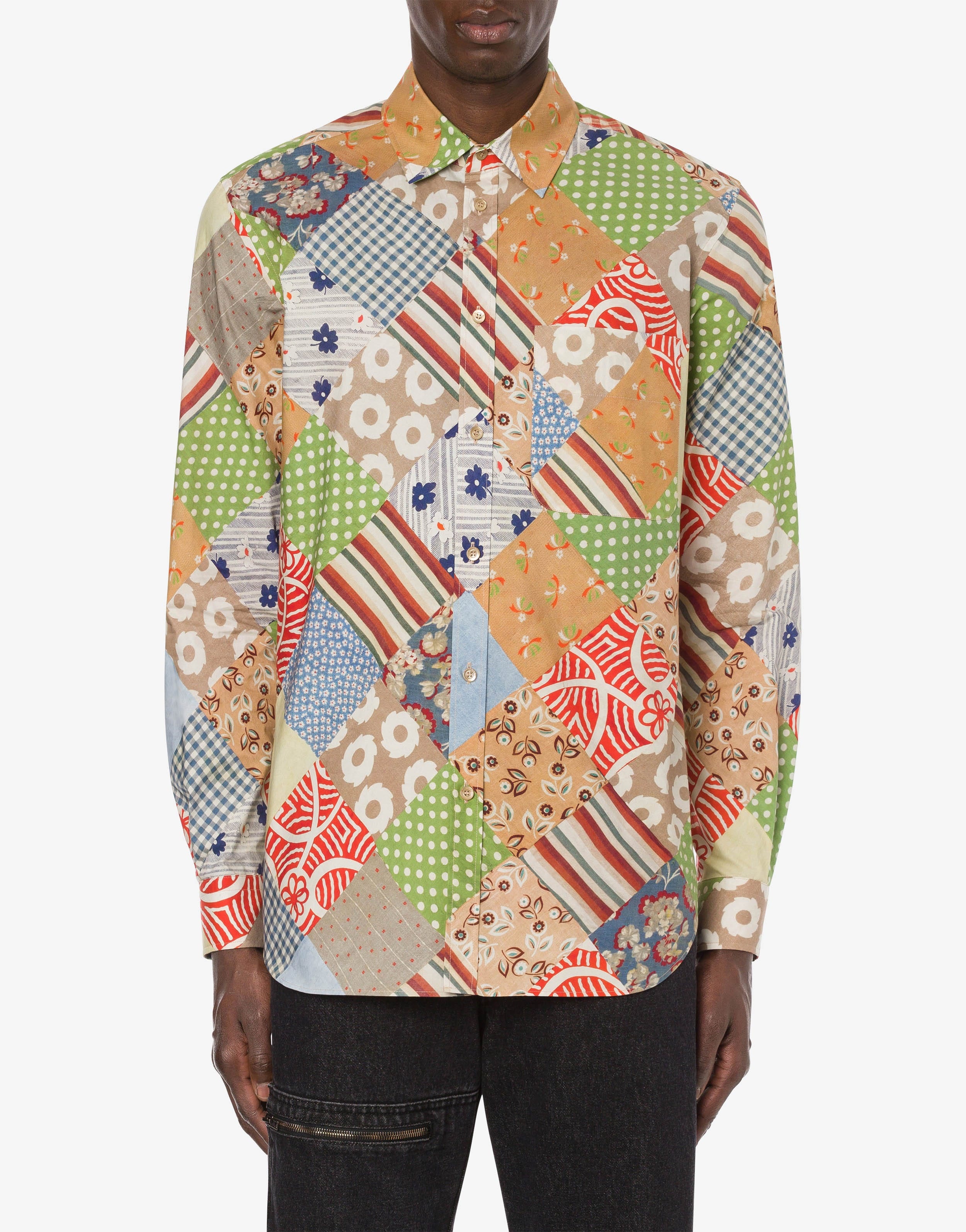 QUILT PRINT POPLIN SHIRT - 2
