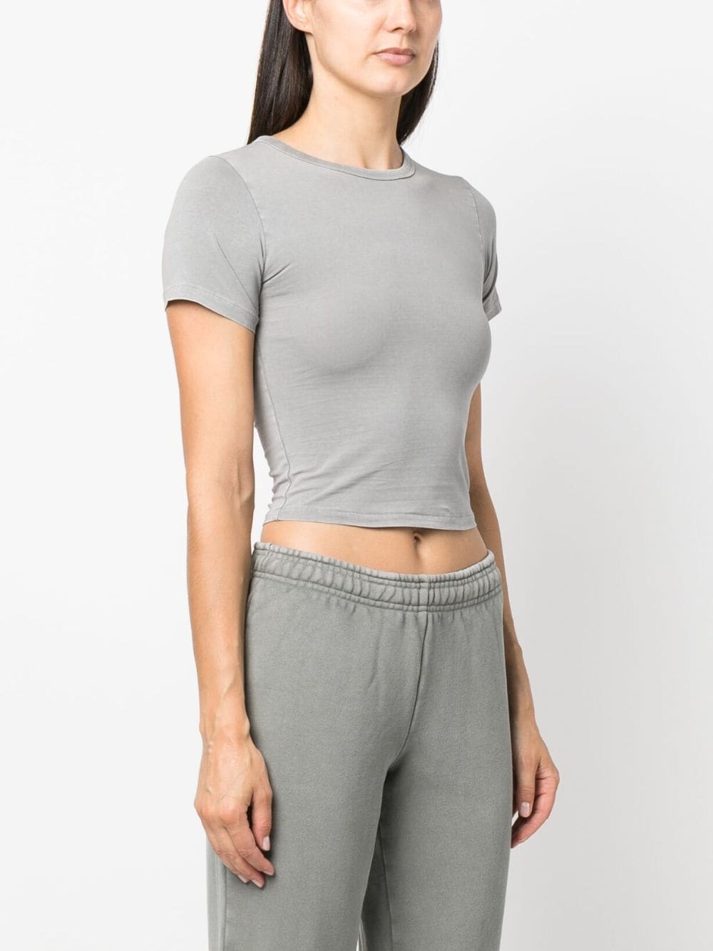 round-neck cropped T-shirt - 3