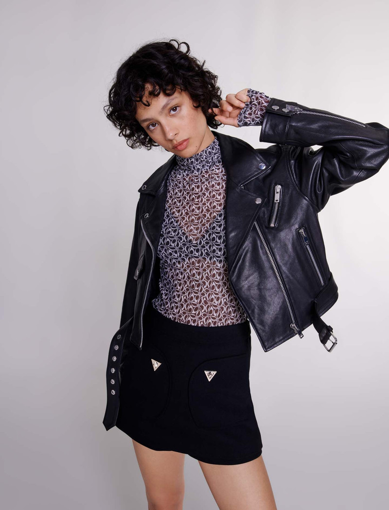 Cropped leather jacket 3