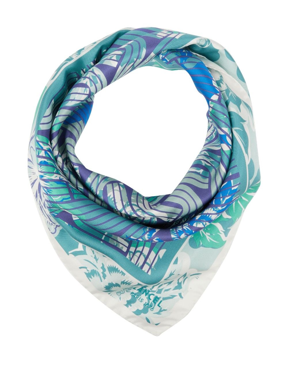 Pivoine Optical-print silk scarf - 2