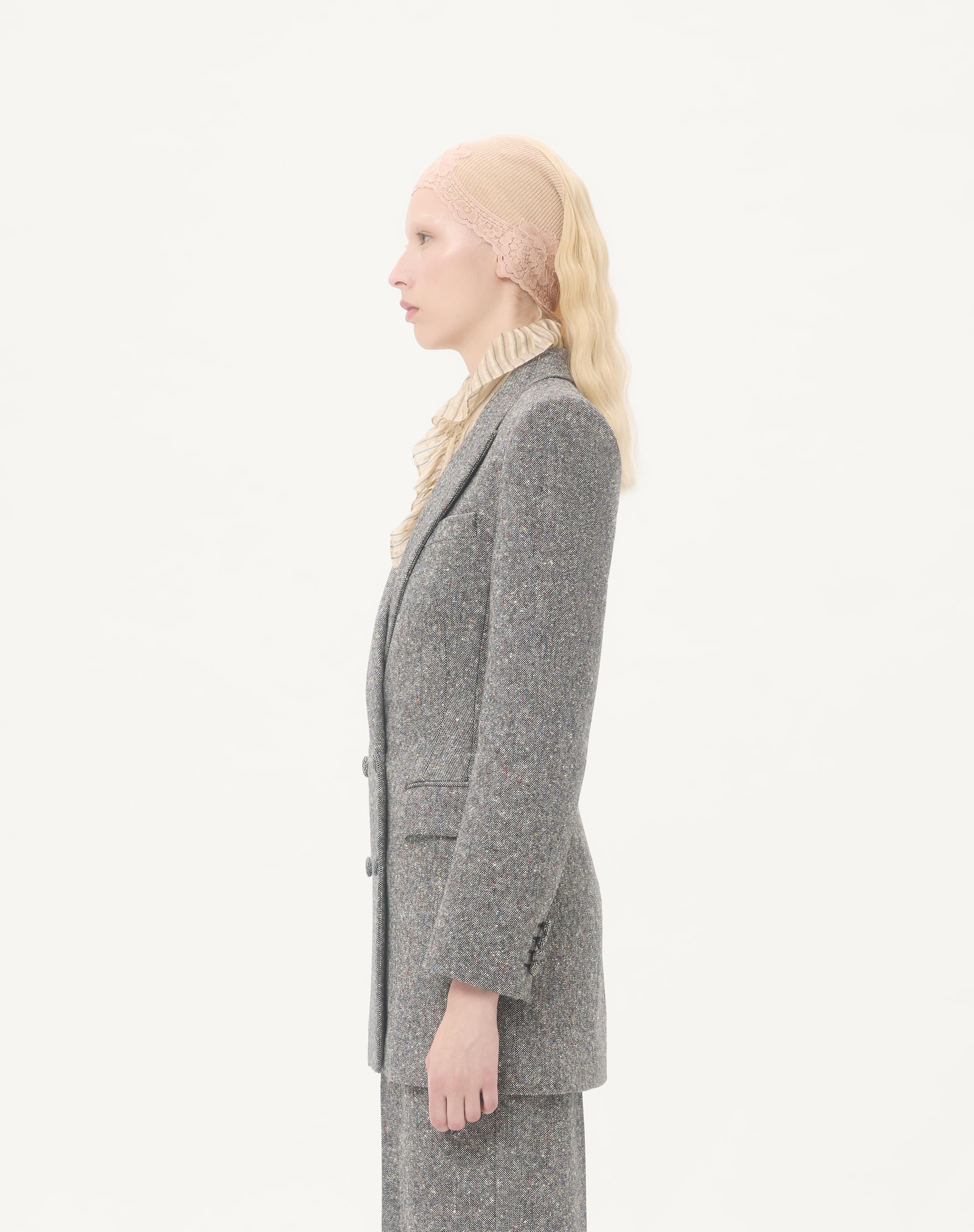 DOUBLE-BREASTED BLAZER IN NATTÉ BUTTONED WEAVE - 6
