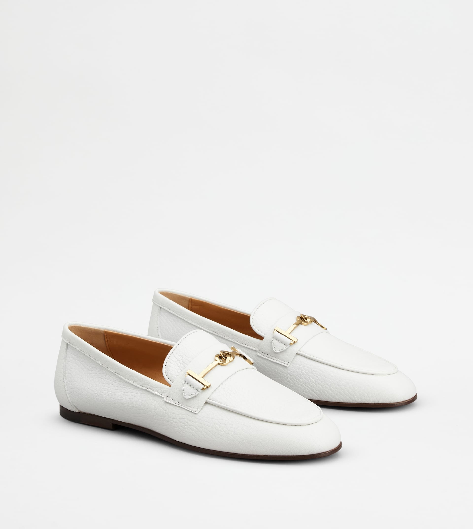 LOAFERS IN LEATHER - WHITE - 3