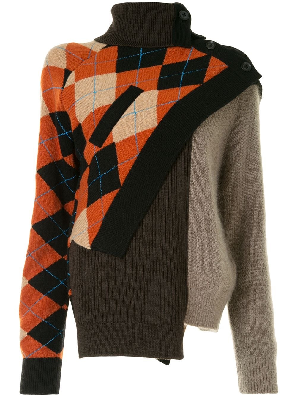 geometric-pattern asymmetric jumper  - 1