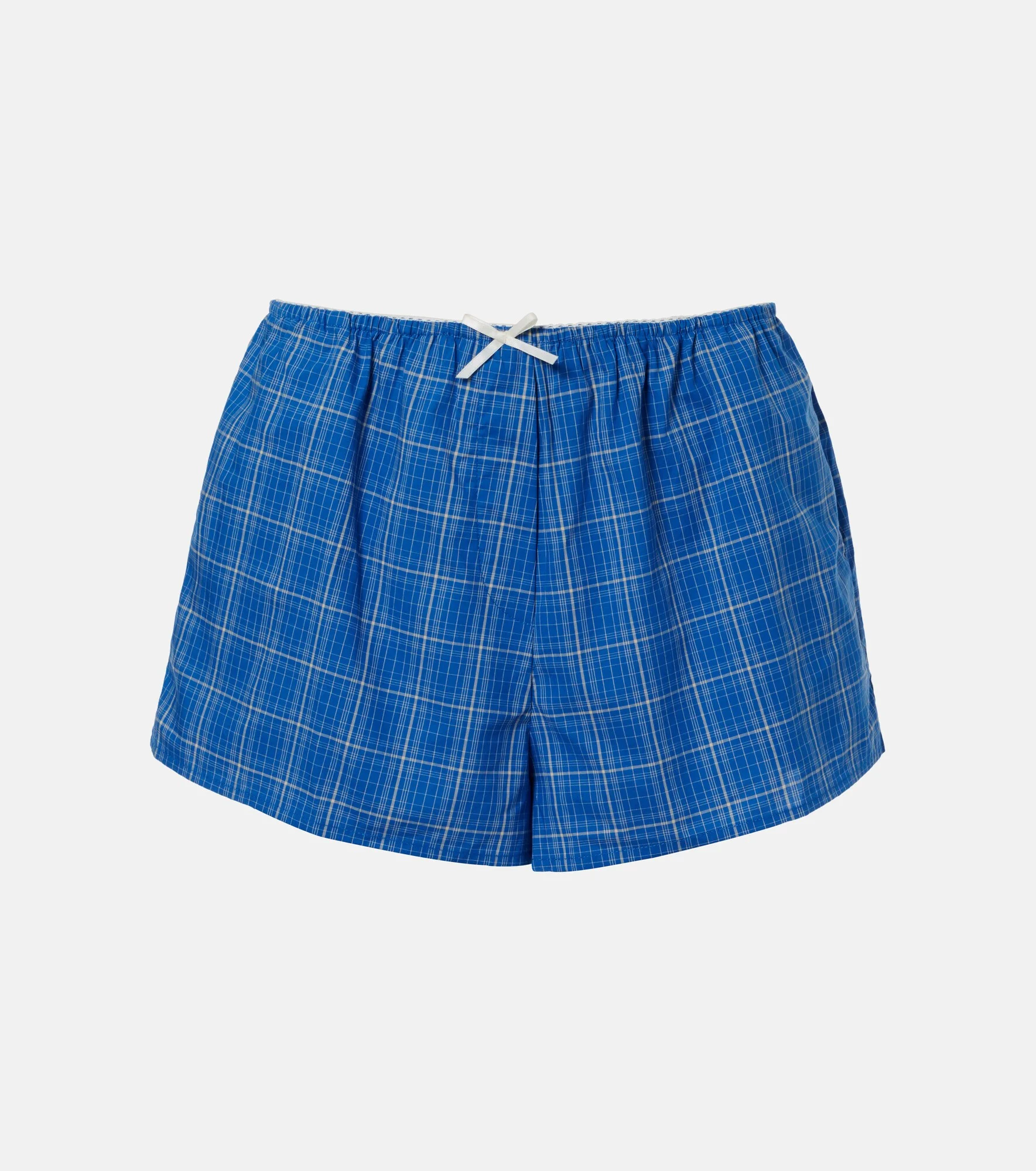 Leya plaid cotton shorts - 1