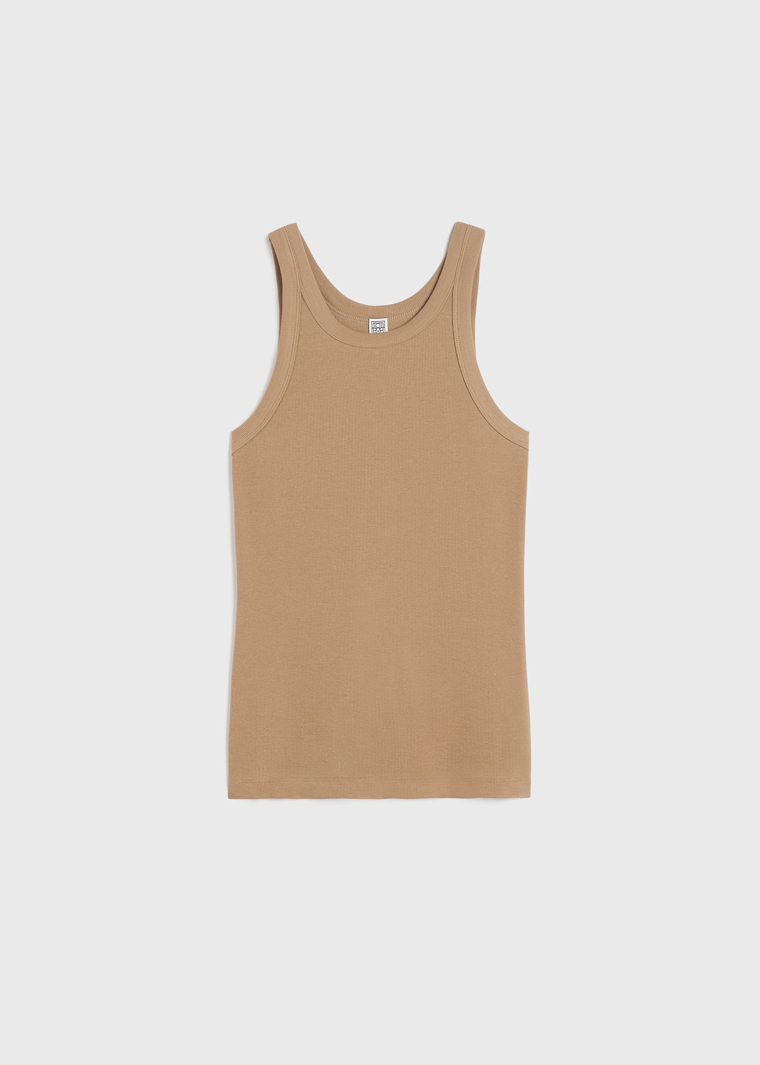 Curved rib tank caramel - 1