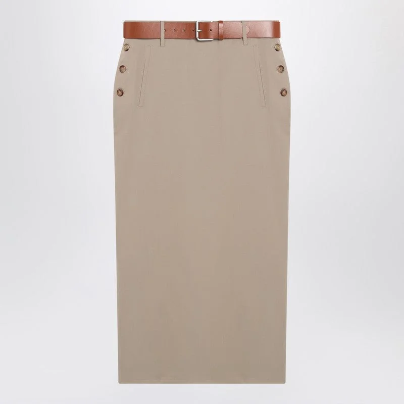 Moschino Jupe With Beige Wool Skirt Women - 1