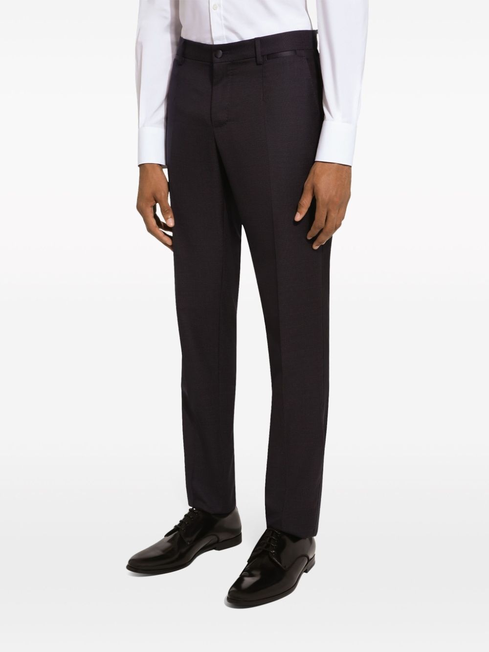 contrasting lapels two-piece suit - 5