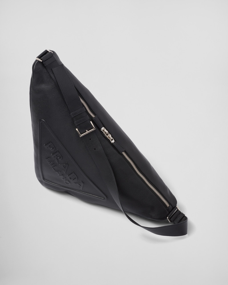 Large leather Prada Triangle bag 3
