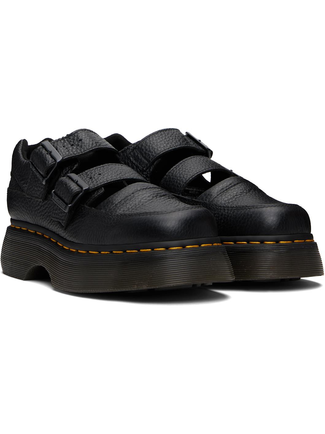 Black Buzz Mary Jane Loafers - 4