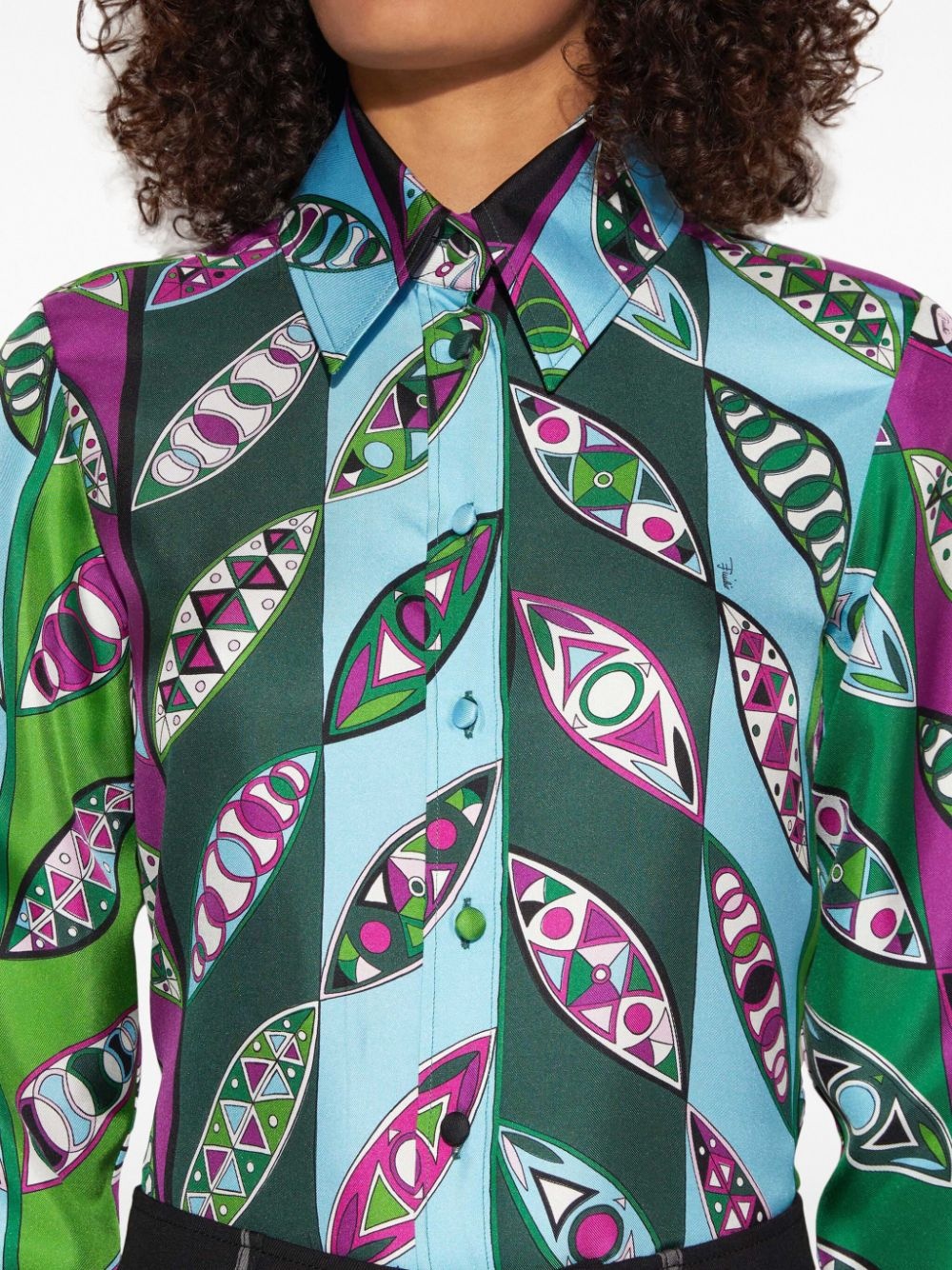 Girandole-print silk shirt - 5