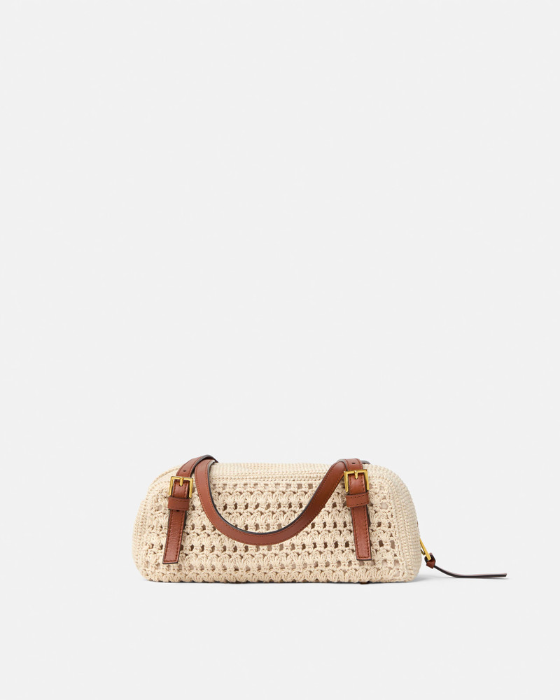 Versace Tag Raffia Bowling Bag 5
