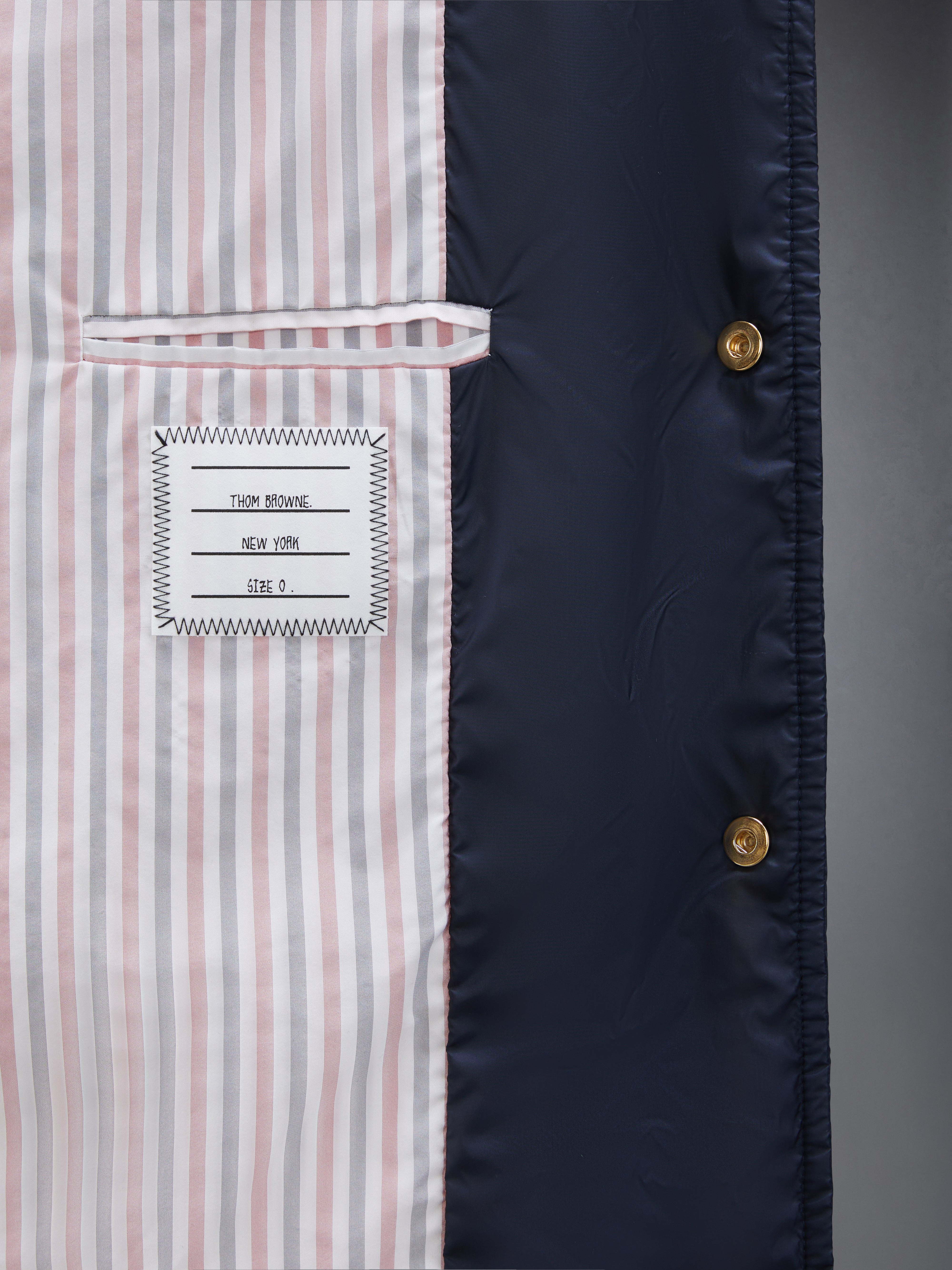 Navy Matte Nylon 4-Bar Down Coat - 8