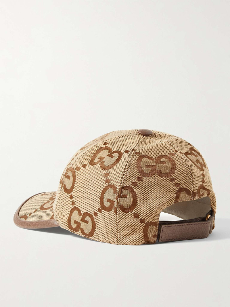 Leather-Trimmed Monogrammed Canvas Baseball Cap 3