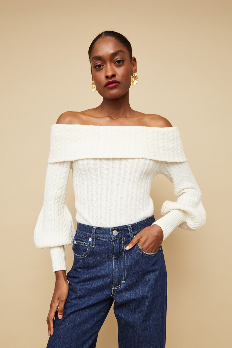 Cara Cara Tamberley Top
Off-the-Shoulder Ease in Sculpted Cable-Knit outlook