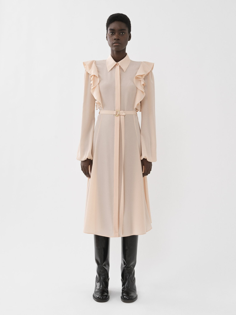Chloé RUFFLED SHIRT DRESS outlook
