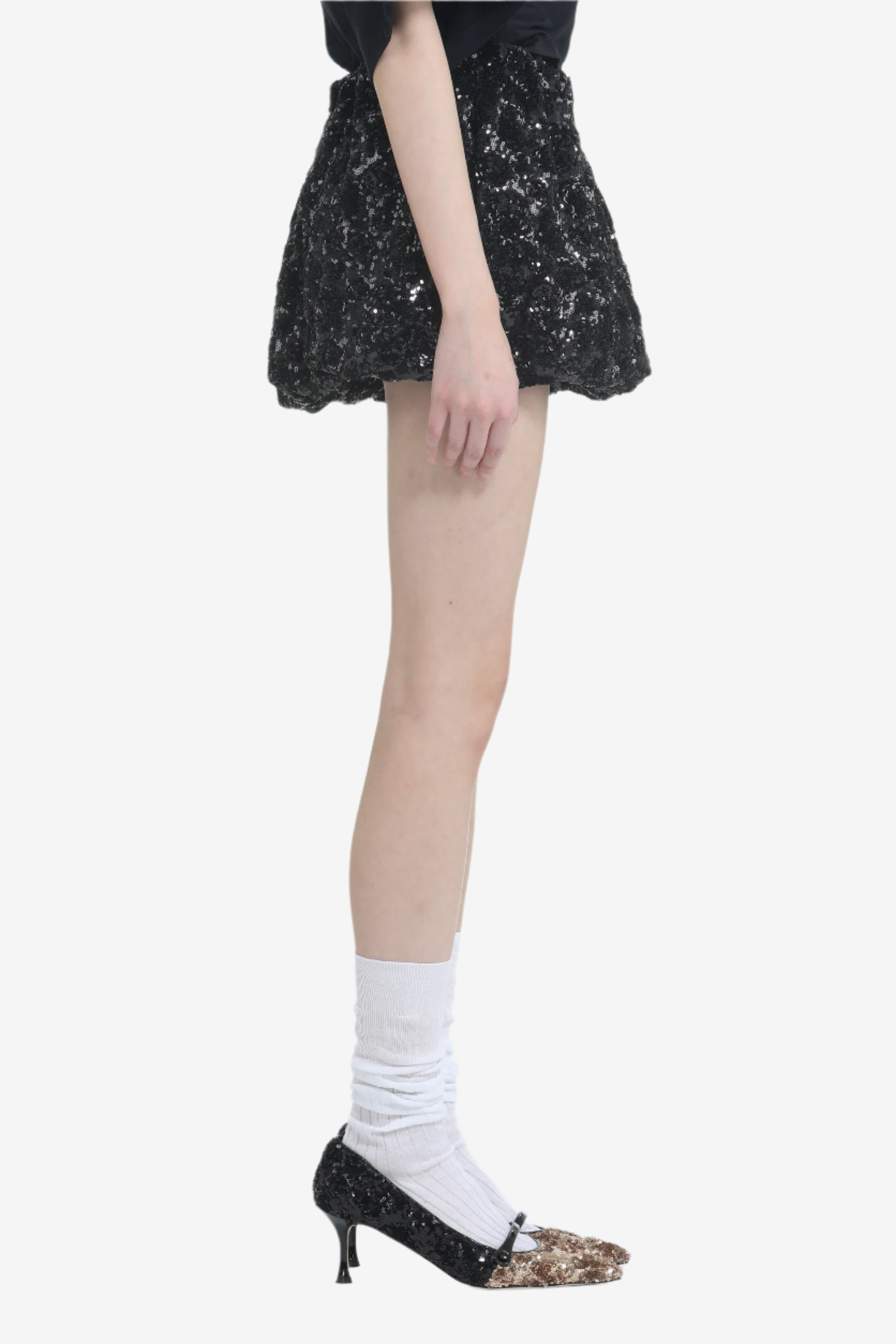 MINI SKIRT WITH SEQUIN FABRIC - 3