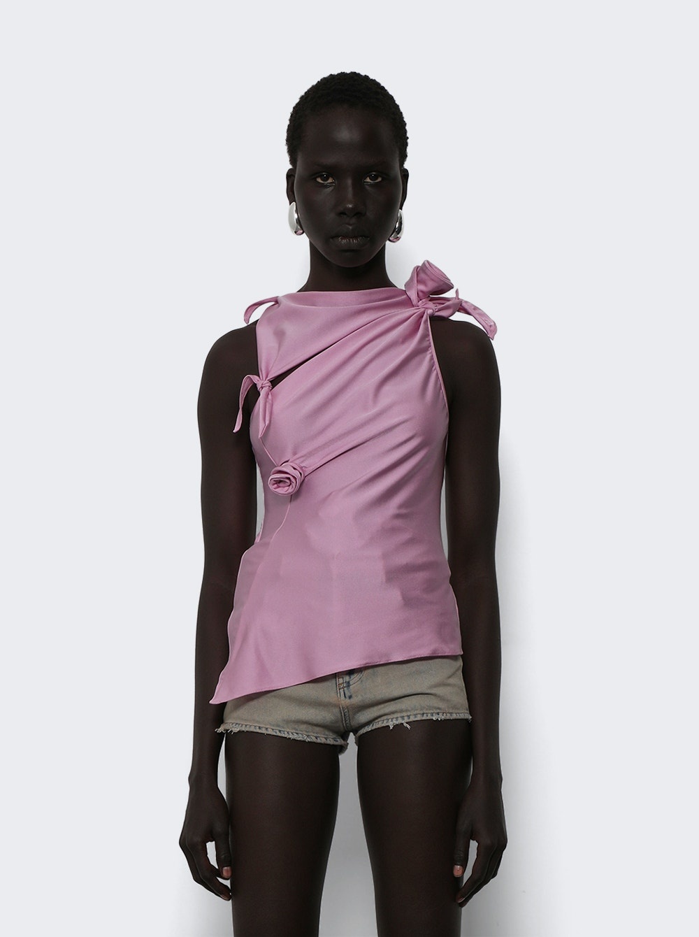 Asymmetric Flower Top Pink - 2