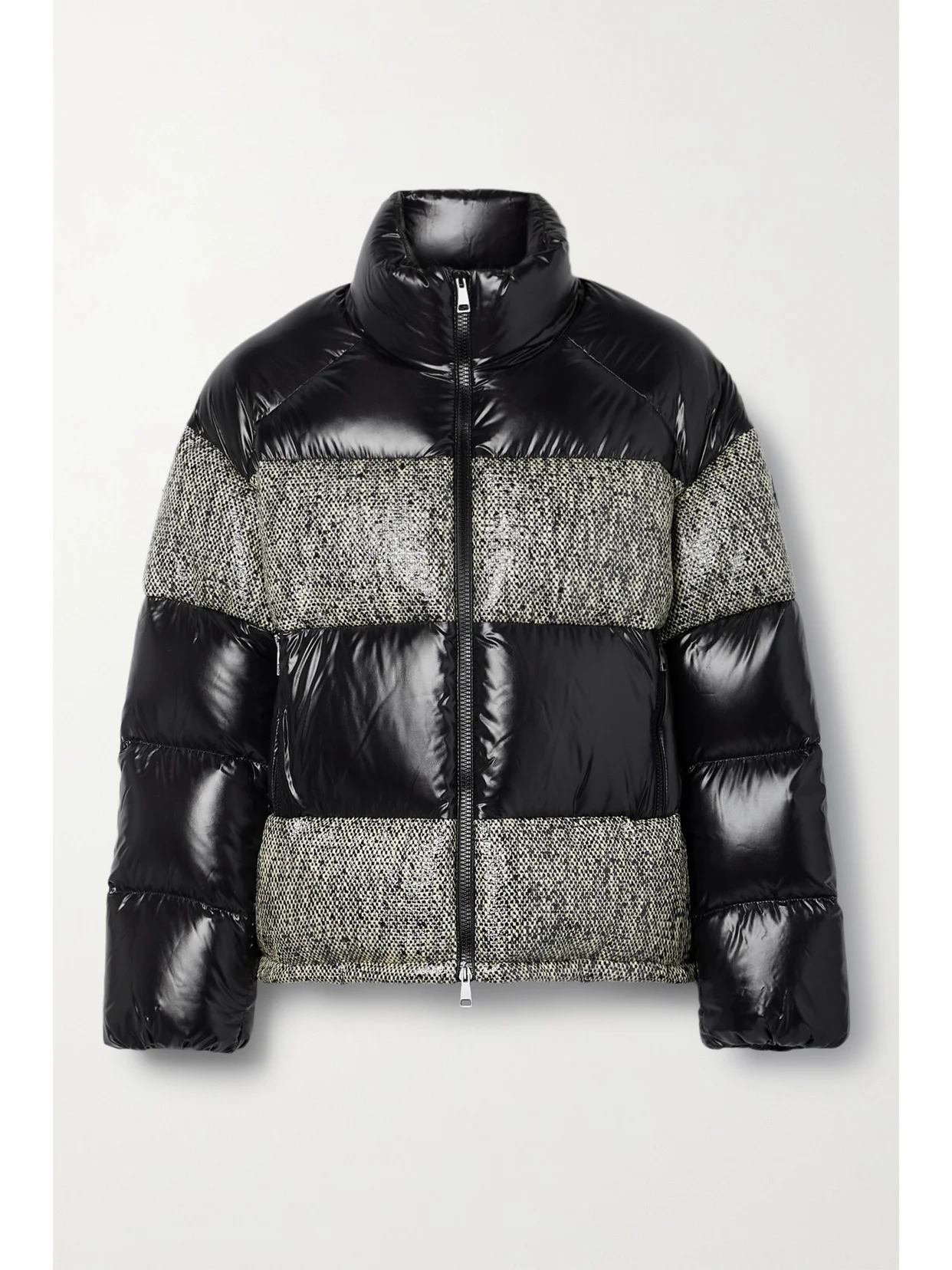 Erine Quilted Coated-tweed And Shell Down Jacket - 1