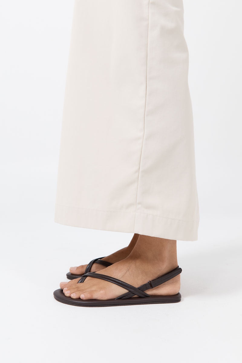 Cross Detail Sandal - Coffee - 5