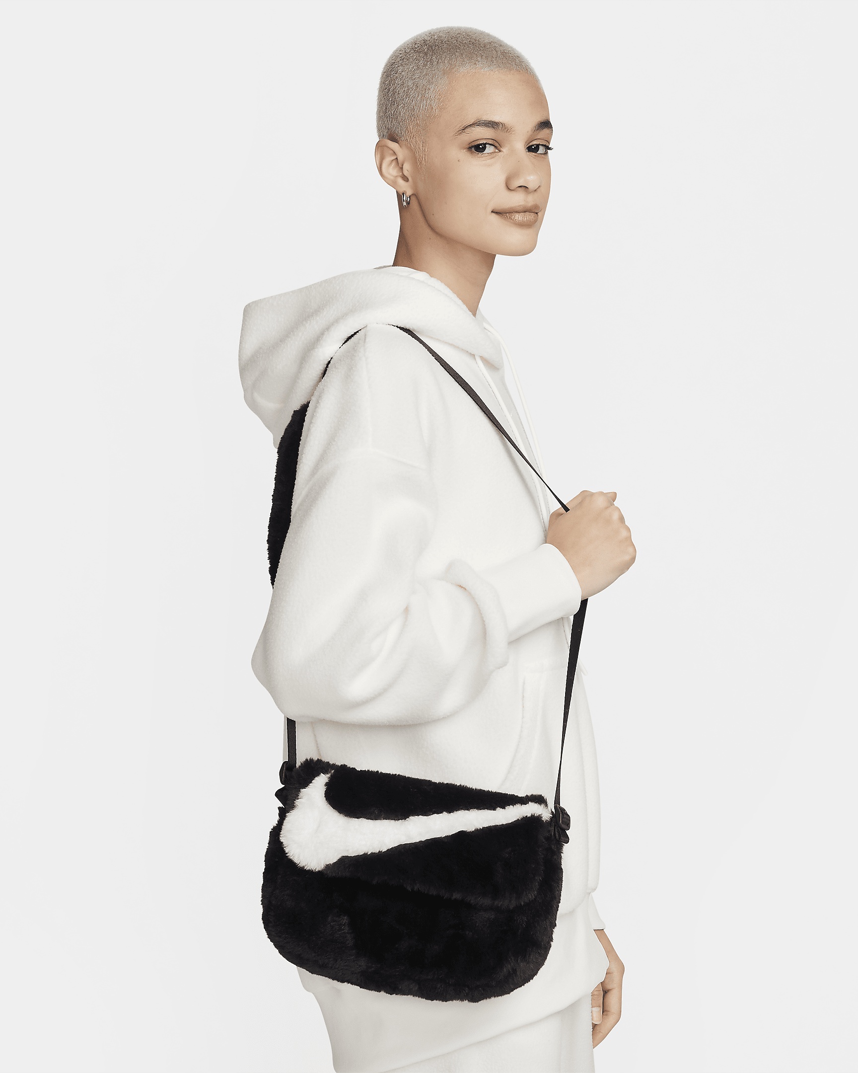 Women's Nike Sportswear Futura 365 Faux Fur Crossbody Bag (1L) - 1
