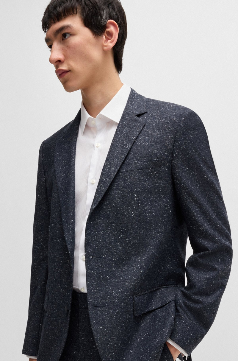 SLIM-FIT SUIT IN MICRO-PATTERNED WOOL 5