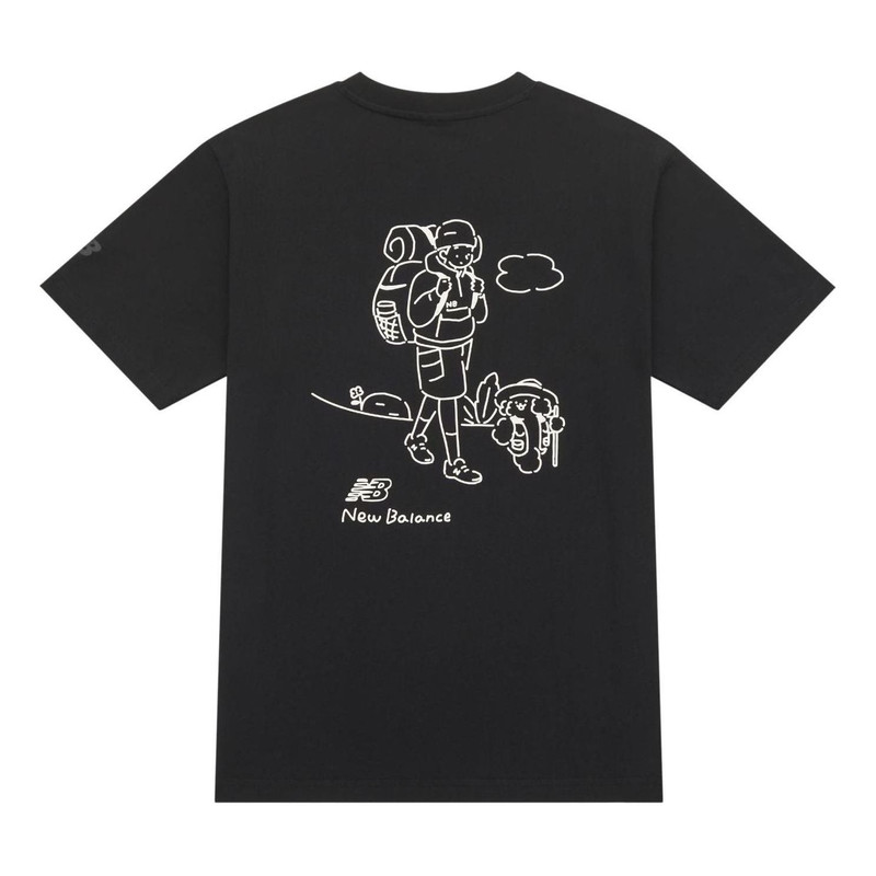 New Balance New Balance Hiking Graphic T-Shirt 'Black' AMT42339-BK outlook