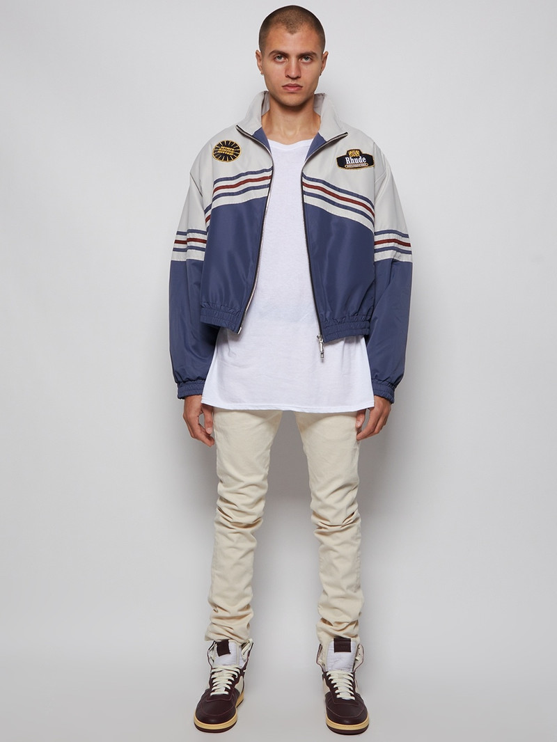 Rhude Rhecess Hi Top Sneaker Maroon outlook