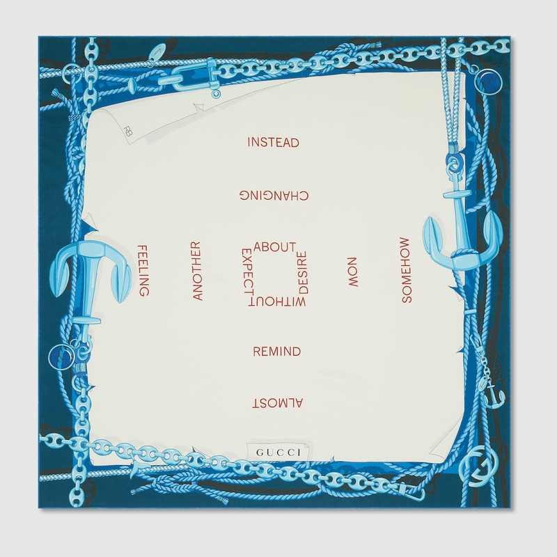 90 x 90 project printed silk carré 1