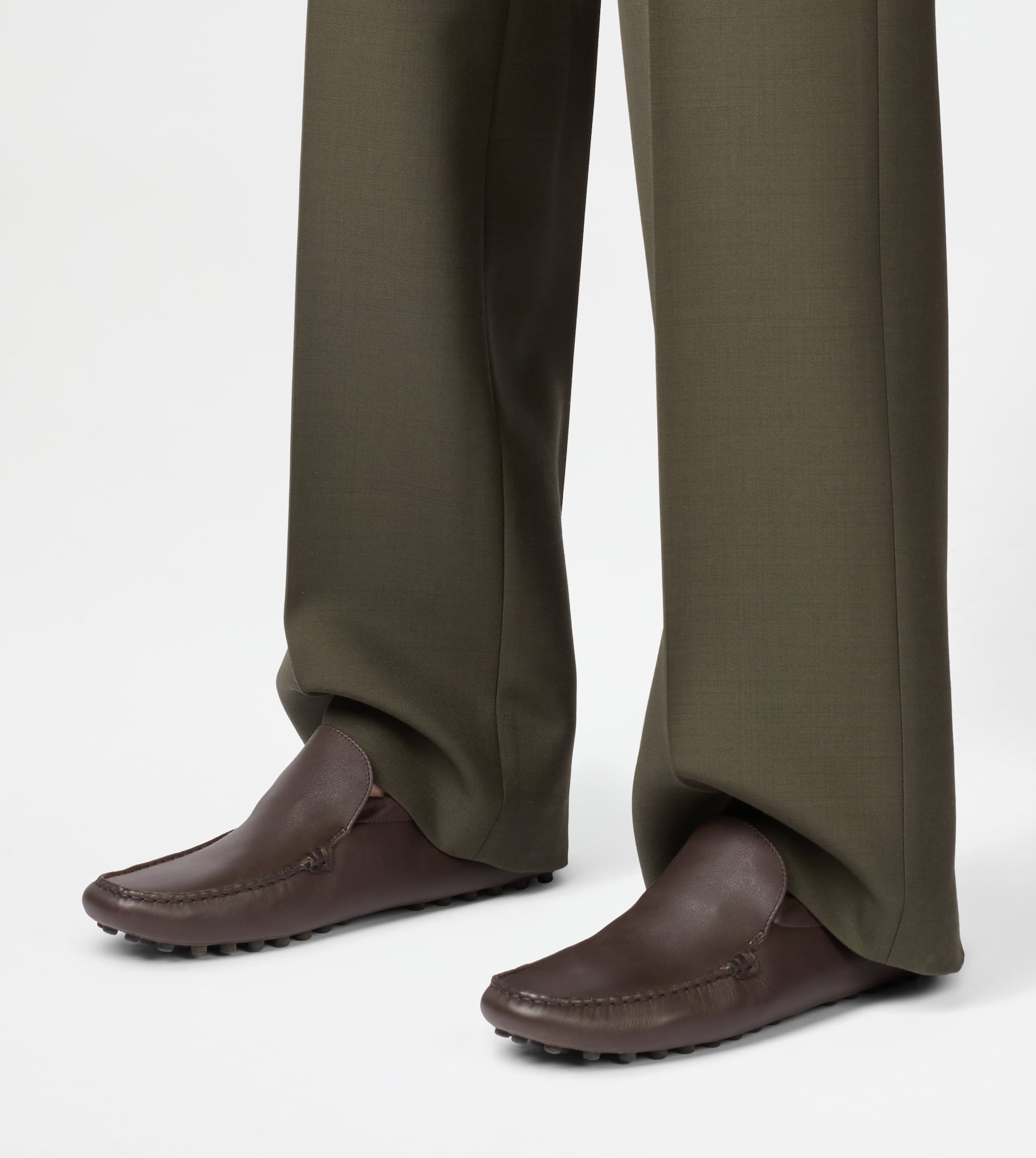 GLOVE GOMMINO DRIVING SHOES IN LEATHER - BROWN - 8