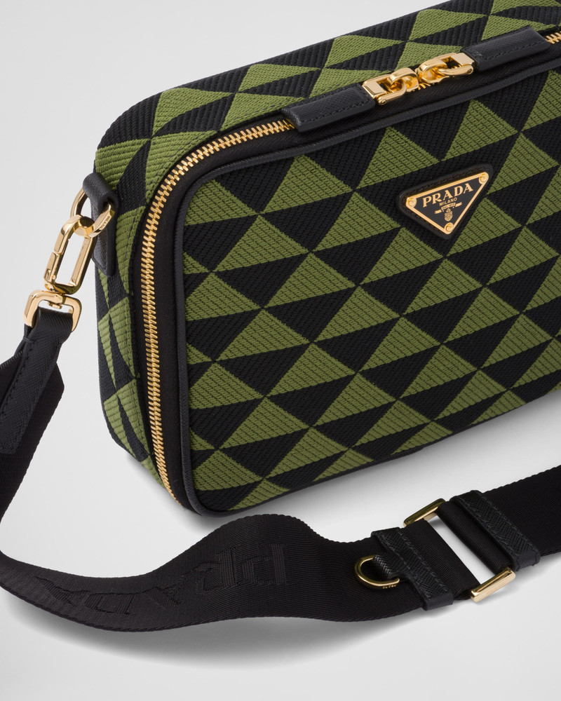 Prada Symbole embroidered fabric bag 6