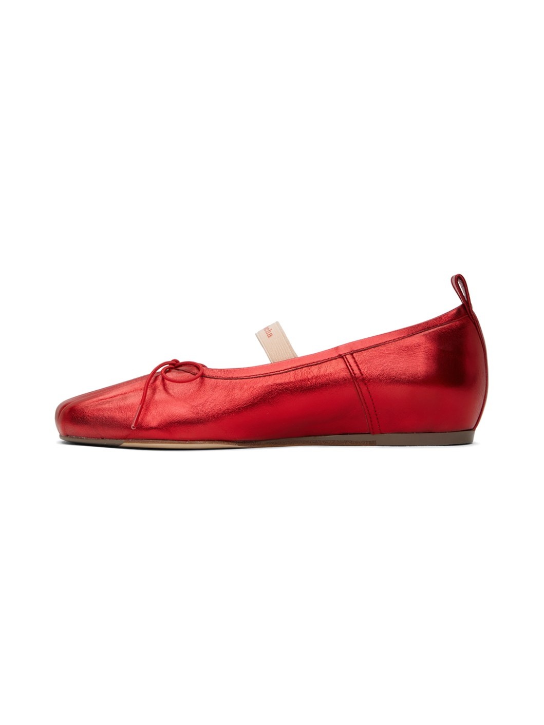 Red Classic Logo Band Ballerina Flats - 3