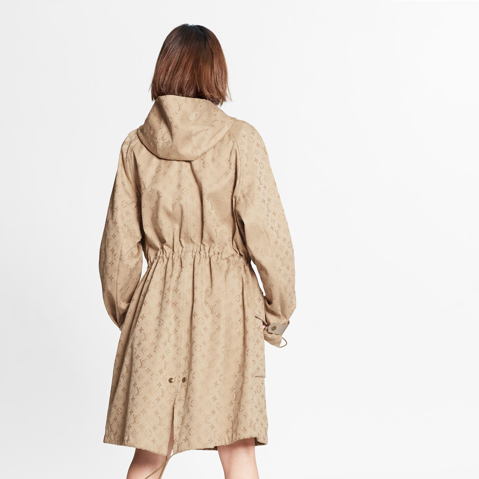 Monogram Jacquard Gabardine Relaxed Hooded Parka  - 4